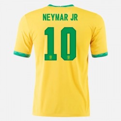 Camisola Brasil Neymar JR 10 Equipamento Primeiro 2020-2021 Manga Curta